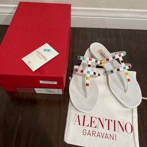 Valentino Rockstud Multicolor Jelly Sandals